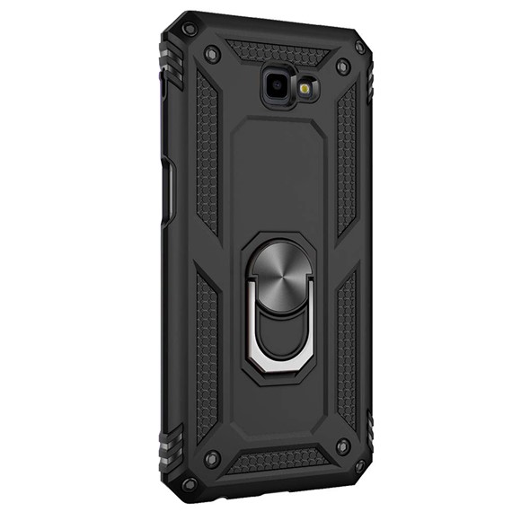 Microsonic Samsung Galaxy J4 Core Kılıf Military Ring Holder Siyah 2