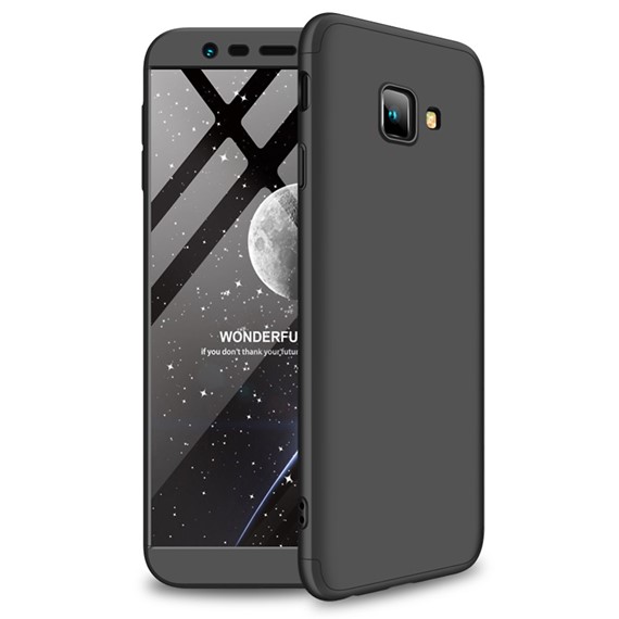 Microsonic Samsung Galaxy J4 Plus Kılıf Double Dip 360 Protective Siyah 1