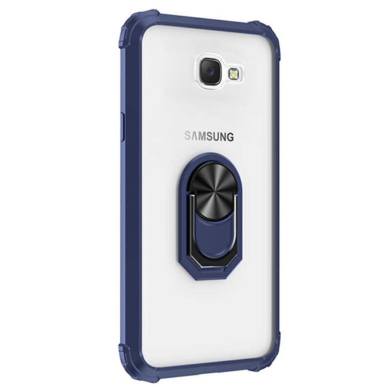 Microsonic Samsung Galaxy J7 Prime Kılıf Grande Clear Ring Holder Lacivert 2