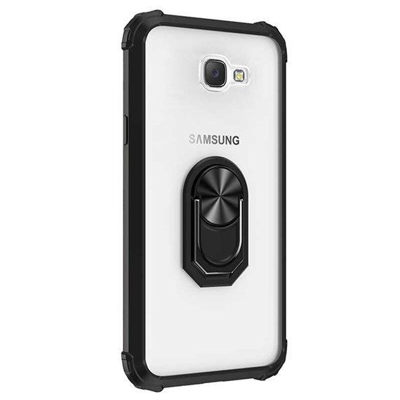 Microsonic Samsung Galaxy J7 Prime 2 Kılıf Grande Clear Ring Holder Siyah 2