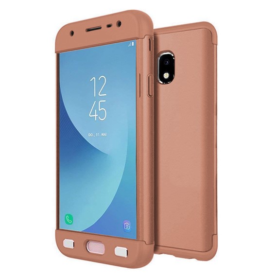 Microsonic Samsung Galaxy J7 Pro Kılıf Double Dip 360 Protective Rose Gold 1