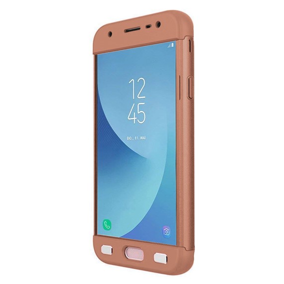 Microsonic Samsung Galaxy J7 Pro Kılıf Double Dip 360 Protective Rose Gold 2