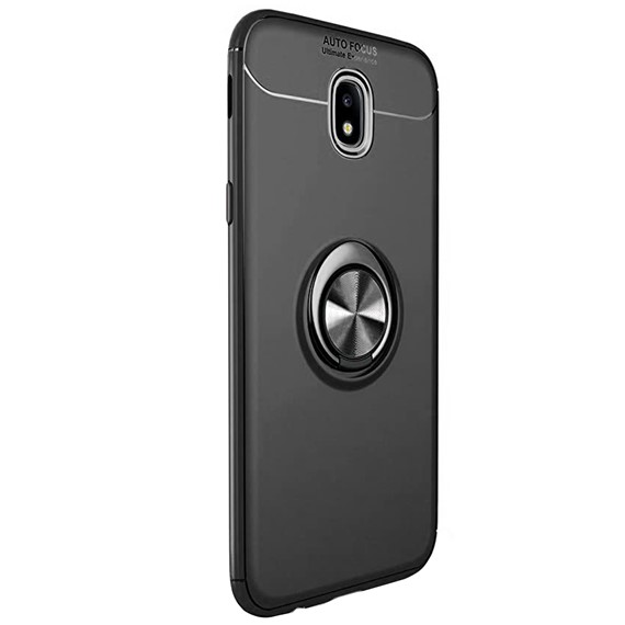 Microsonic Samsung Galaxy J7 Pro Kılıf Kickstand Ring Holder Siyah 2