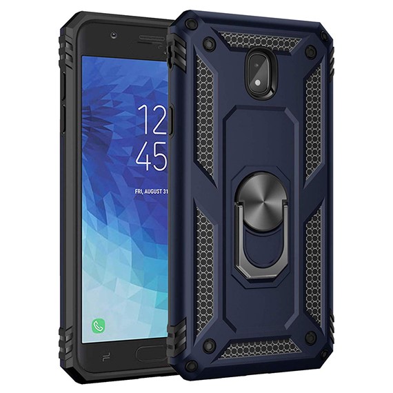 Microsonic Samsung Galaxy J7 Pro Kılıf Military Ring Holder Lacivert 1