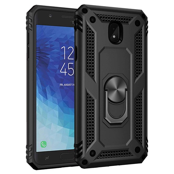 Microsonic Samsung Galaxy J7 Pro Kılıf Military Ring Holder Siyah 1