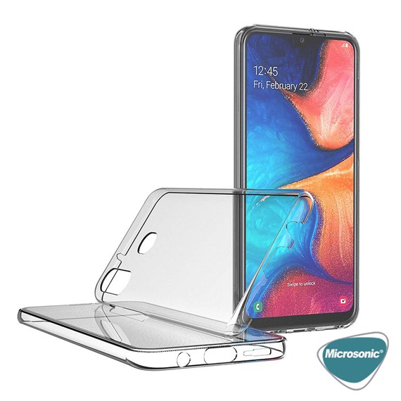 Microsonic Samsung Galaxy M10s Kılıf 6 tarafı tam full koruma 360 Clear Soft Şeffaf 3