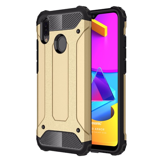 Microsonic Samsung Galaxy M10s Kılıf Rugged Armor Gold 1