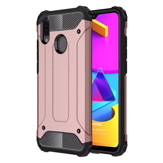 Microsonic Samsung Galaxy M10s Kılıf Rugged Armor Rose Gold 1