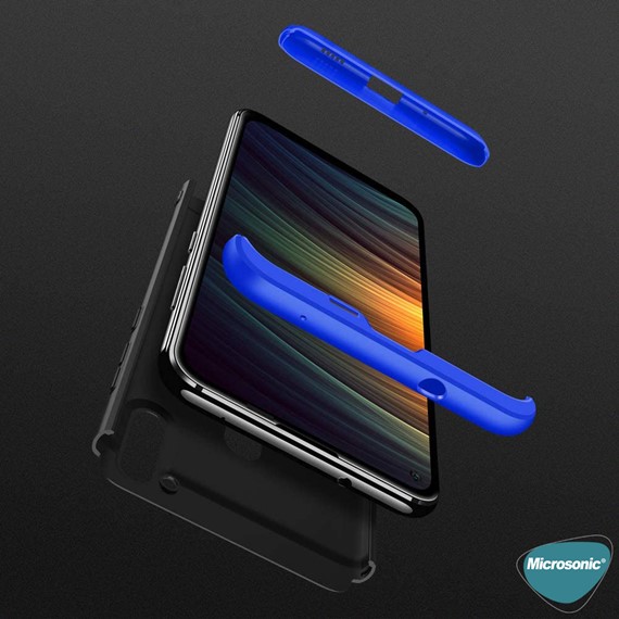 Microsonic Samsung Galaxy M11 Kılıf Double Dip 360 Protective Kırmızı 3