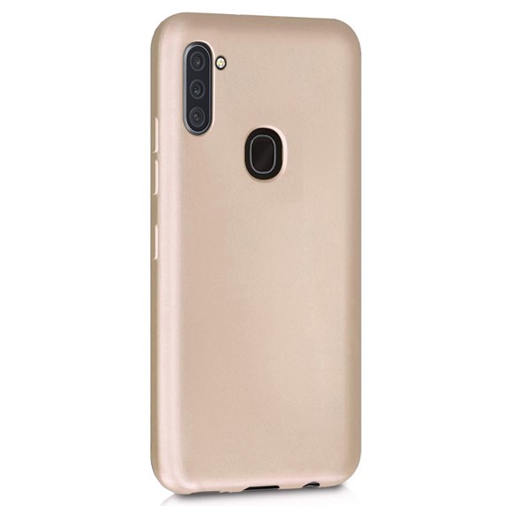 Microsonic Matte Silicone Samsung Galaxy M11 Kılıf Gold 2