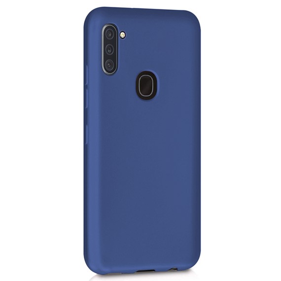 Microsonic Matte Silicone Samsung Galaxy M11 Kılıf Lacivert 2