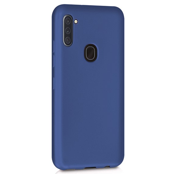 Microsonic Matte Silicone Samsung Galaxy M11 Kılıf Lacivert 2