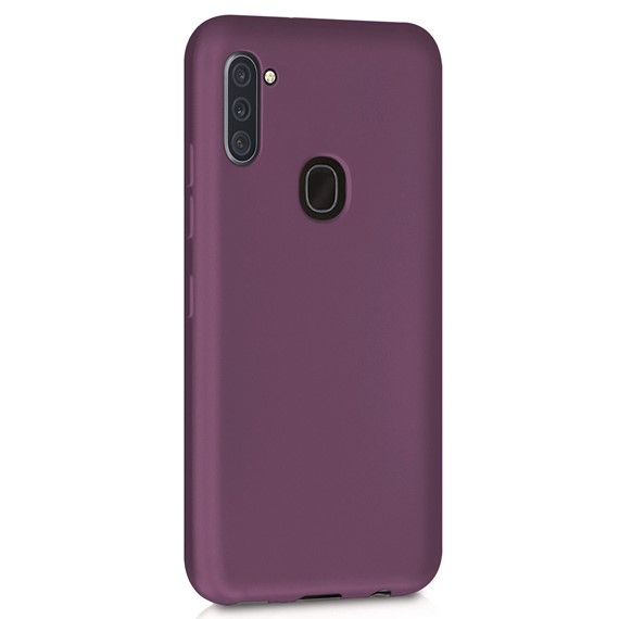 Microsonic Matte Silicone Samsung Galaxy M11 Kılıf Mor 2