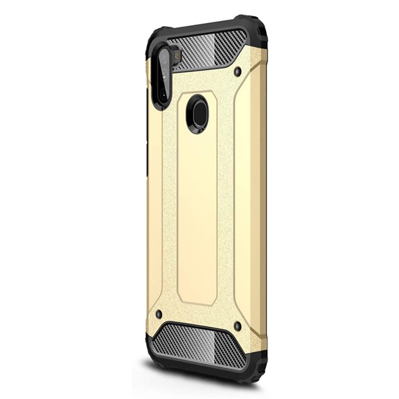 Microsonic Samsung Galaxy M11 Kılıf Rugged Armor Gold 2