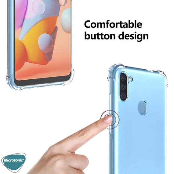 Microsonic Shock Absorbing Kılıf Samsung Galaxy M11 Şeffaf 3