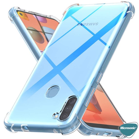 Microsonic Shock Absorbing Kılıf Samsung Galaxy M11 Şeffaf 5