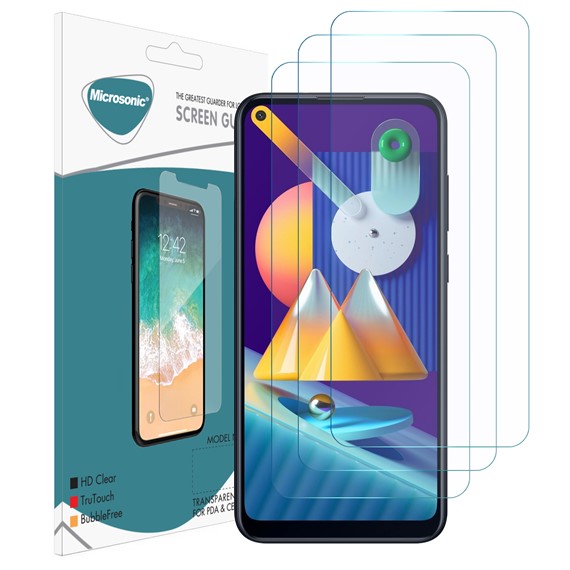 Microsonic Samsung Galaxy M11 Screen Protector Nano Glass 3 Pack 1