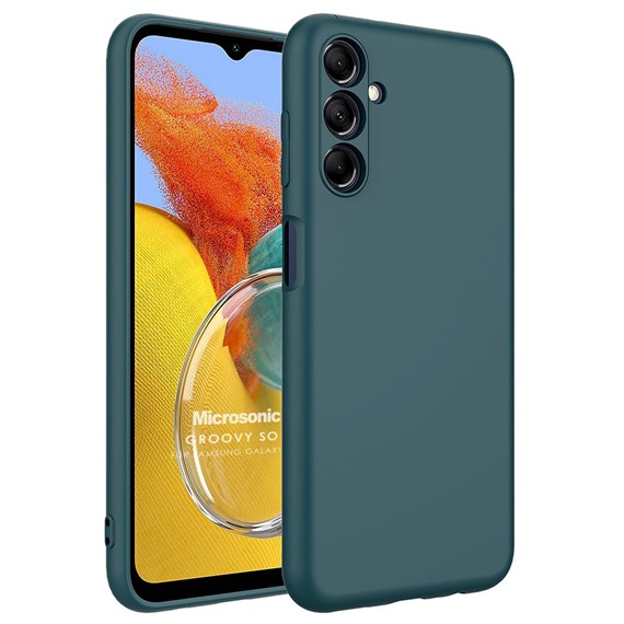 Microsonic Samsung Galaxy M14 Kılıf Groovy Soft Koyu Yeşil 1