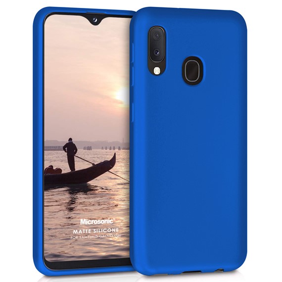 Microsonic Matte Silicone Samsung Galaxy M20 Kılıf Mavi 1