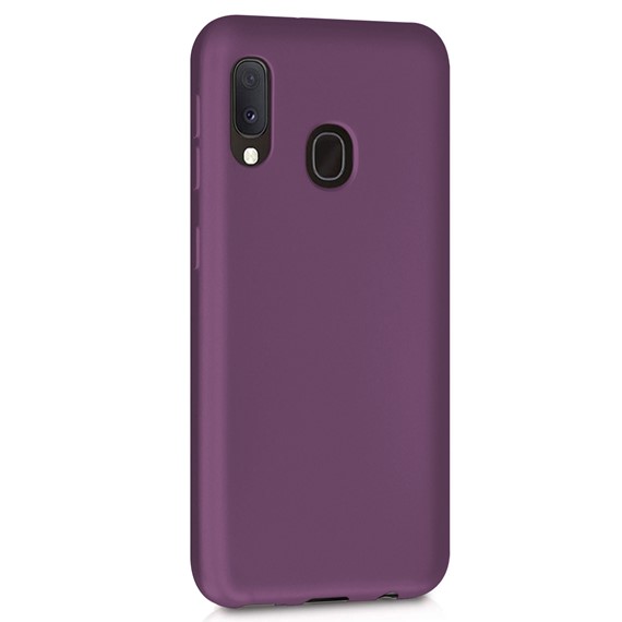 Microsonic Matte Silicone Samsung Galaxy M20 Kılıf Mor 2