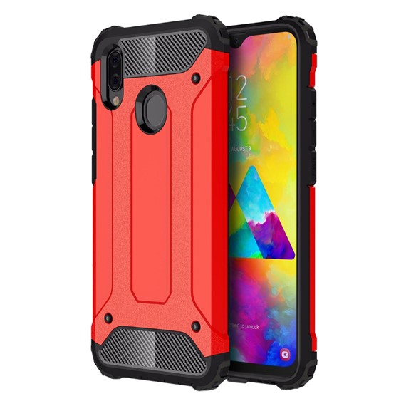 Microsonic Samsung Galaxy M20 Kılıf Rugged Armor Kırmızı 1