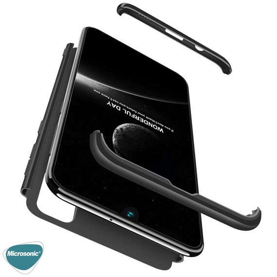 Microsonic Samsung Galaxy M21 Kılıf Double Dip 360 Protective Siyah 3