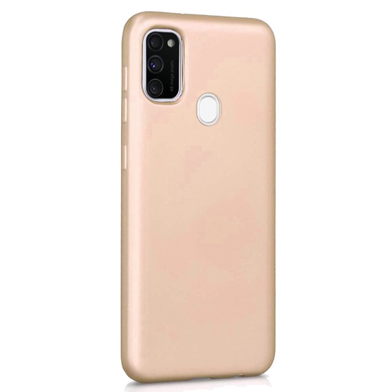 Microsonic Matte Silicone Samsung Galaxy M21 Kılıf Gold 2