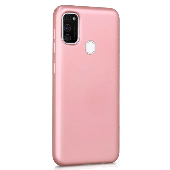 Microsonic Matte Silicone Samsung Galaxy M21 Kılıf Rose Gold 2