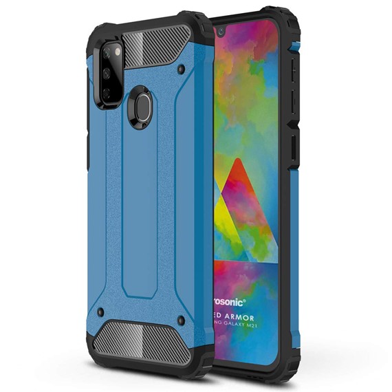 Microsonic Samsung Galaxy M21 Kılıf Rugged Armor Mavi 1