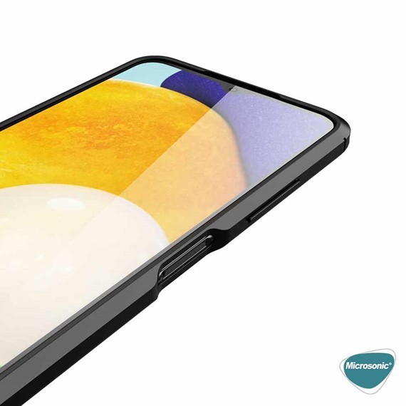 Microsonic Samsung Galaxy M22 Kılıf Deri Dokulu Silikon Lacivert 4