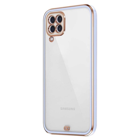 Microsonic Samsung Galaxy A22 4G Kılıf Laser Plated Soft Lila 2