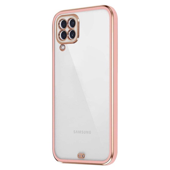 Microsonic Samsung Galaxy A22 4G Kılıf Laser Plated Soft Pembe 2