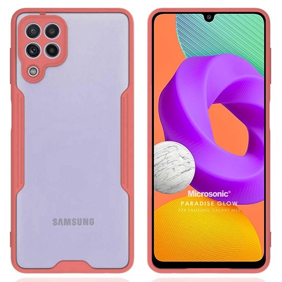 Microsonic Samsung Galaxy M22 Kılıf Paradise Glow Pembe 1