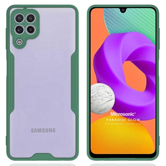 Microsonic Samsung Galaxy M22 Kılıf Paradise Glow Yeşil 1