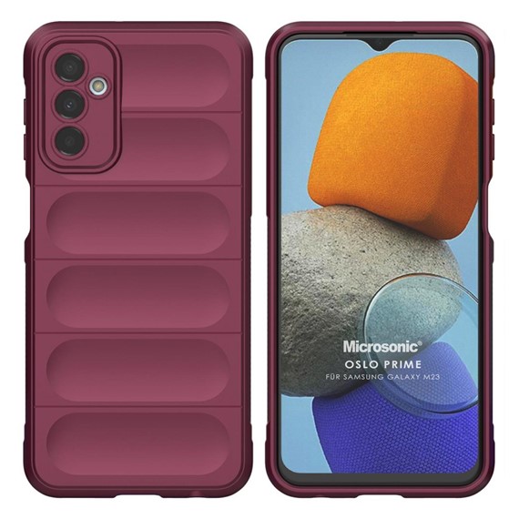 Microsonic Samsung Galaxy M23 Kılıf Oslo Prime Bordo 1