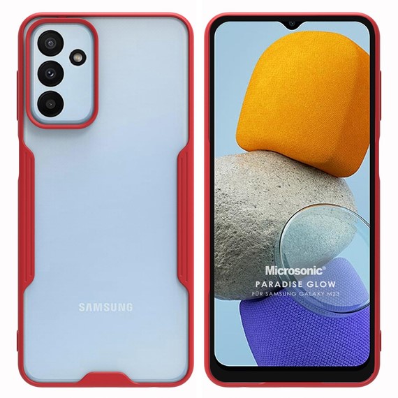 Microsonic Samsung Galaxy M13 Kılıf Paradise Glow Kırmızı 1