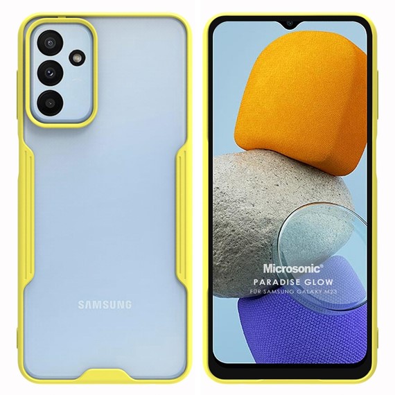 Microsonic Samsung Galaxy M23 Kılıf Paradise Glow Sarı 1