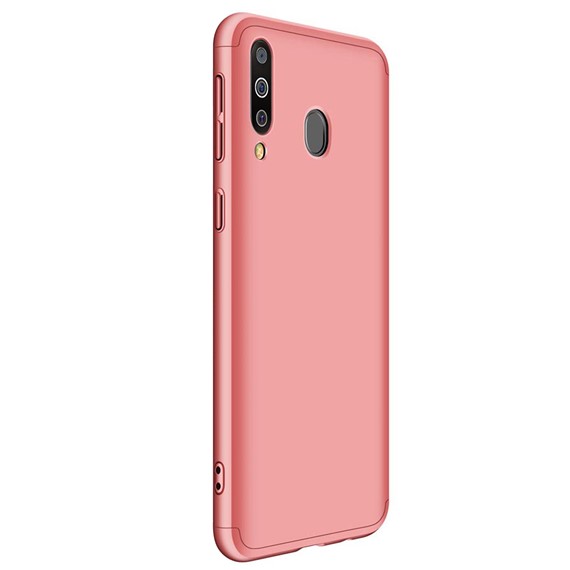 Microsonic Samsung Galaxy M30 Kılıf Double Dip 360 Protective Rose Gold 2