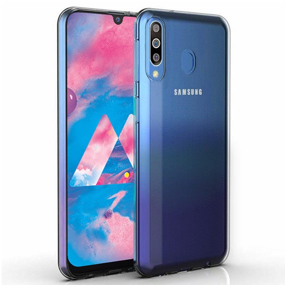 Microsonic Samsung Galaxy M30 Kılıf Transparent Soft Beyaz 1