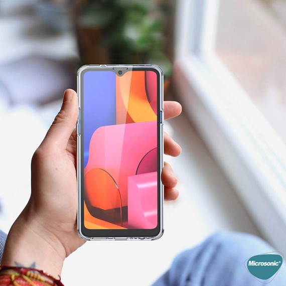 Microsonic Samsung Galaxy M30s Kılıf 6 tarafı tam full koruma 360 Clear Soft Şeffaf 3