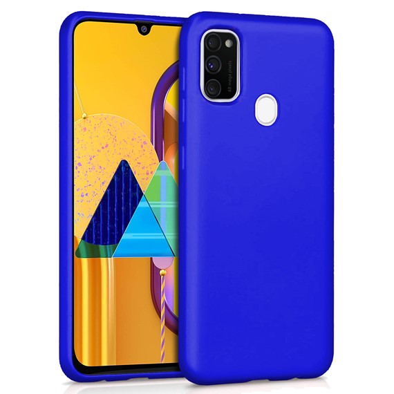 Microsonic Matte Silicone Samsung Galaxy M30s Kılıf Mavi 1