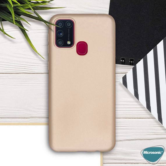 Microsonic Matte Silicone Samsung Galaxy M31 Kılıf Lacivert 5