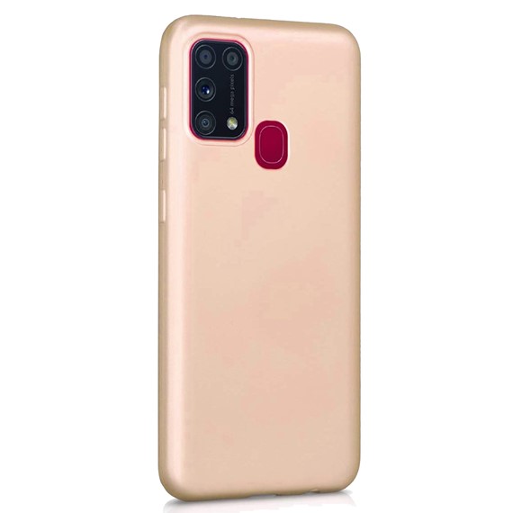 Microsonic Matte Silicone Samsung Galaxy M31 Kılıf Gold 2