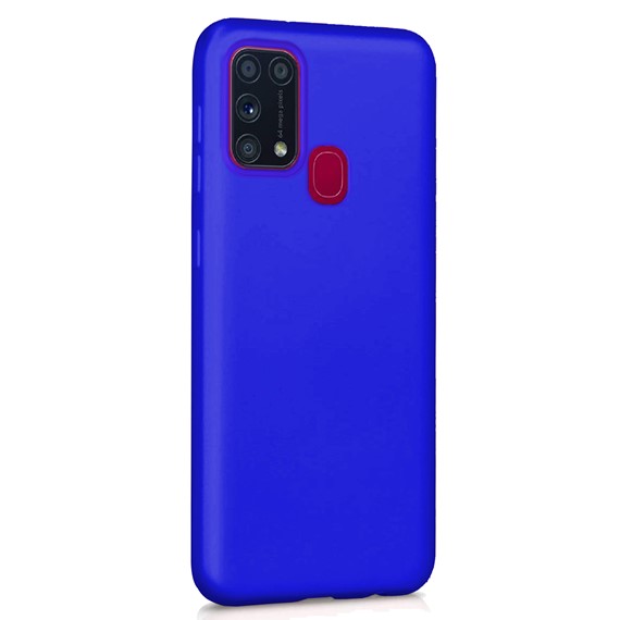 Microsonic Matte Silicone Samsung Galaxy M31 Kılıf Mavi 2