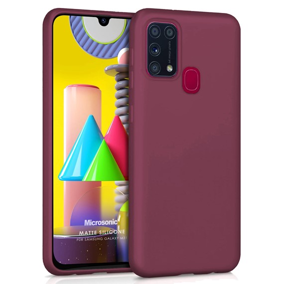 Microsonic Matte Silicone Samsung Galaxy M31 Kılıf Mor 1