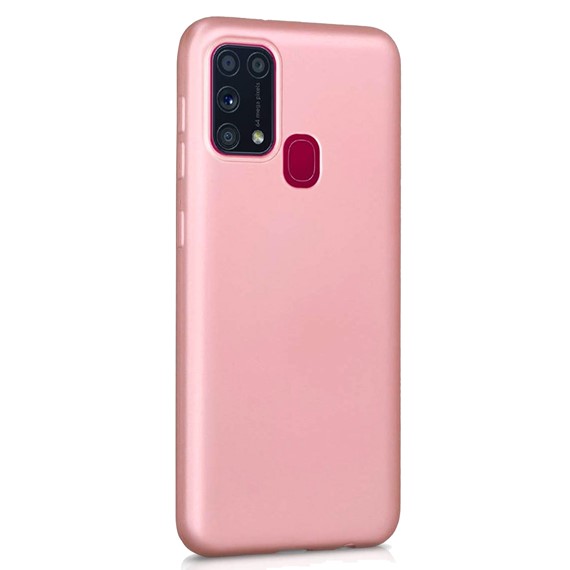 Microsonic Matte Silicone Samsung Galaxy M31 Kılıf Rose Gold 2