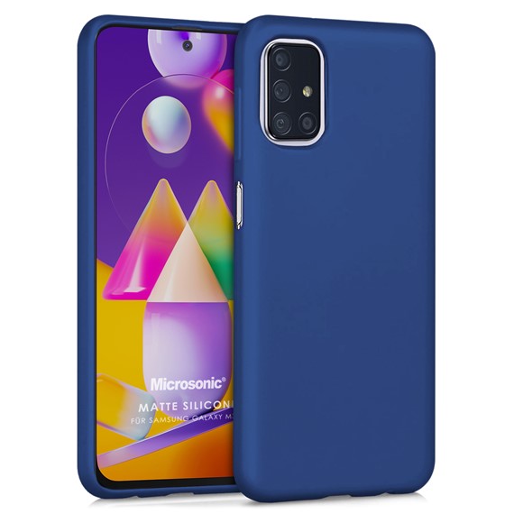 Microsonic Matte Silicone Samsung Galaxy M31s Kılıf Lacivert 1