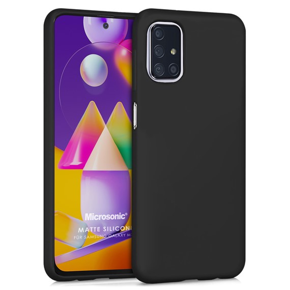 Microsonic Matte Silicone Samsung Galaxy M31s Kılıf Siyah 1