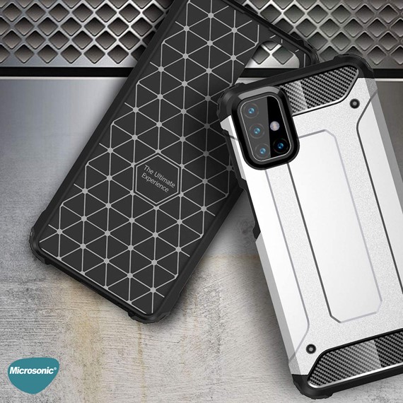 Microsonic Samsung Galaxy M31s Kılıf Rugged Armor Kırmızı 5