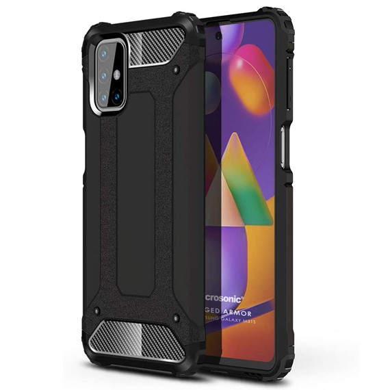 Microsonic Samsung Galaxy M31s Kılıf Rugged Armor Siyah 1